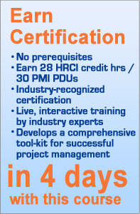 PMRG Offers Exceptional Project Management Courses for PMI PDUs and HRCI credit hours