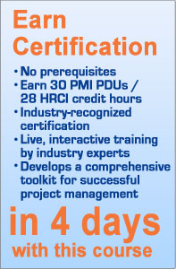PMRG Offers Exceptional Project Management Courses for PMI PDUs and HRCI credit hours